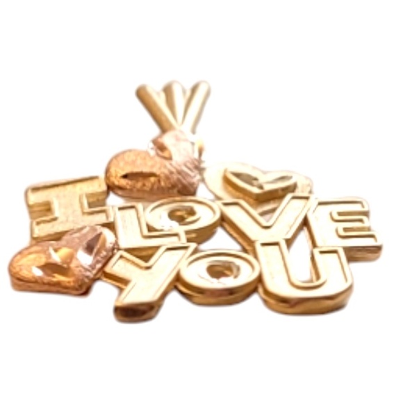 14 Karat Yellow/ Rose Gold "I Love You" Pendant #20169 - Picture 2 of 8